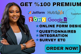 build forms, sales funnel and automation with jotform, typeform, hubspot zoho