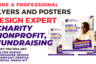 design amazing flyer charity,event,fundraiser flyer,non profit,donation