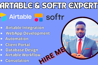 master airtable automation, build softr apps, design airtable CRM systems