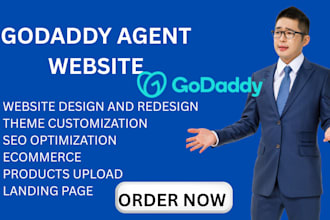 godaddy agent website theme customization landing page seo optimization ecommerc