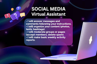 be a virtual assistant in social networks