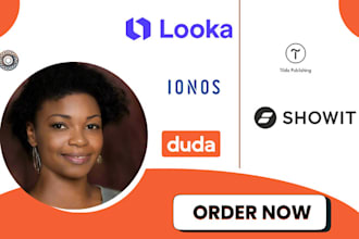 design looka website, showit website showit duda website tilda brizy ionos looka