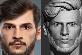lookdev 3d sculpture,ue5 game creature character,vfx,metahuman,glb model,weapon