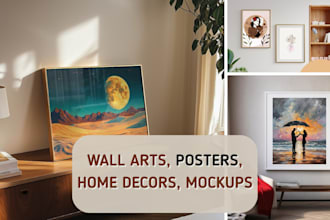 do wall art poster home decor product mockups etsy custom printable canva design