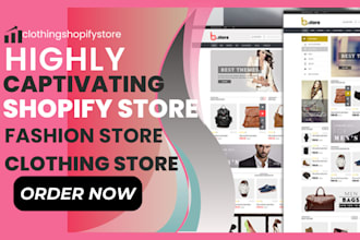 design jewelry store, fashion website, clothing store, skincare shopify store