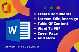 professionally edit, format, and create documents in microsoft word