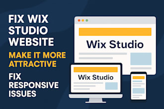 fix wix studio website or fix responsive issues on wix studio