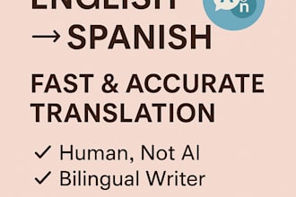 fluent english spanish translation with a human touch