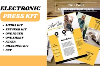 craft a PR speaker podcast 1 sheet media press kit, sales sheet, ekp, one sheet