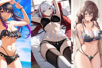 draw sfw, nsfw anime art, fanart, oc, vtuber, lewd, ecchi, spicy illustration