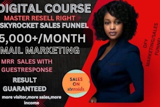 promote master resell rights course email marketing campaign salesfunnel ubc dwa