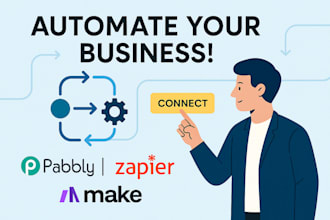 automate your business processes using pabbly connect, zapier, and make