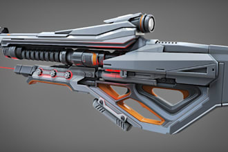 model sci fi gun, rig and animate your weapons in blender,baseball bat, fortnite