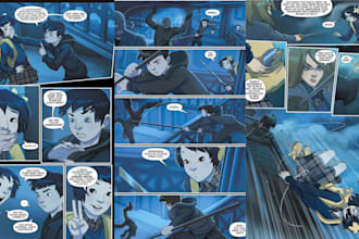 draw comic book graphic novel comic page storyboard manga manhwa comic artist