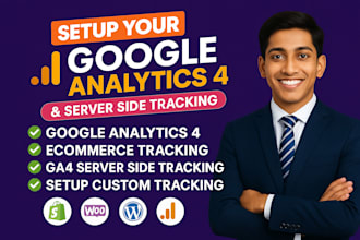 setup google analytics 4, ga4 ecommerce tracking, and ads conversion tracking
