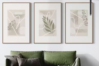 printable wall art bundle for your etsy shop