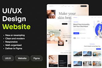 design responsive UI UX website or landing page in figma