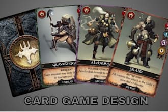 draw custom card game illustration board game card game design playing card deck