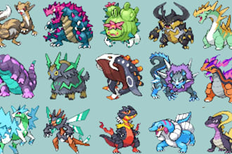 create custom pokémon and fakemon style sprites for your game