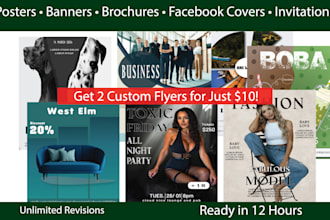 design professional flyers, posters, and brochures for your business or event