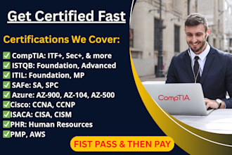 help you achieve comptia, safe, istqb, itil, azure, cisco, cisa certifications