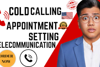 cold calling appointment setting telecommunication virtual assistant b2b calls