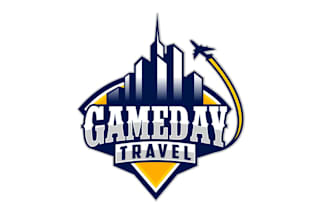 create college athletics travel company logo