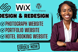set up custom wix booking website for hotel photography portfolio businesses