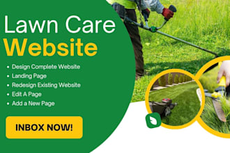 design lawn care website, land scaping website with booking functionality