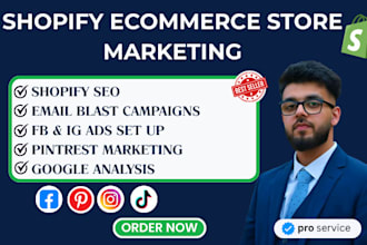 do shopify ecommerce marketing, seo ranking, to sell out your shopify store