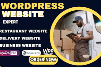 develop restaurant website, food website, online delivery and wordpress website