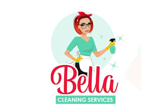 design mascot unique cleaning company logo