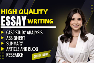 do urgent essay writing as an essay writer on any topic