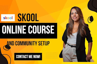 setup skool, skool online course, be your skool community social media manager