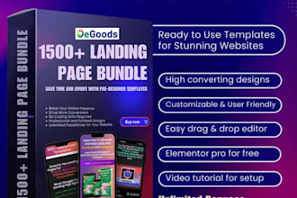 give you 1500 plus premium landing pages