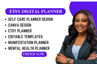 design self care planner, mental health journal, self care journal and workbook