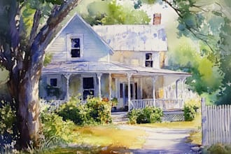 turn your home into watercolor painting