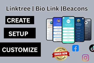 setup and customise a cool linktree bio link for your social media