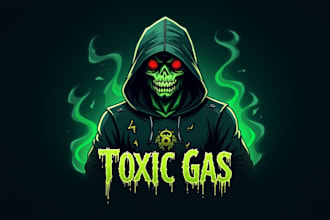 do toxic gas esport mascot logo design