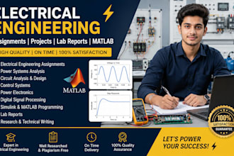 do electrical engineering assignments projects lab reports matlab