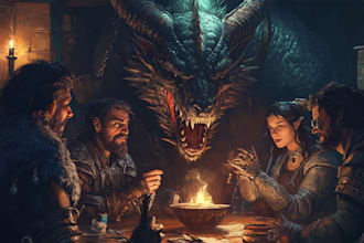 do dnd party illustration and fantasy game art foy your style