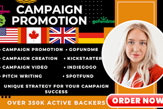create promote crowdfunding gofundme indiegogo kickstarter fundraising campaign
