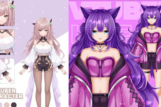 do vtuber,furry vrchat avatar,live2d,2d model rigging, emotes overlays pngtuber