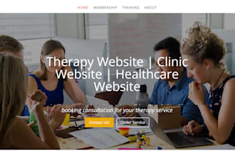 build therapy website, therapy clinic website, healthcare