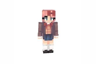 create a custom high quality minecraft skin just for you