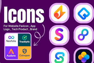 design custom app icon, website favicon design in 24hrs