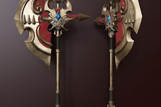 3d sword cosplay design,game assets,3d weapon for your games or project,3d rende