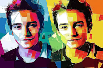 make a high quality beautiful wpap pop art portrait