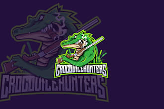 do mascot crocodile hunters esports gaming logo