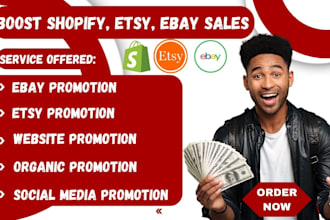 promote shopify, etsy, ebay store with SEO marketing and boost sales